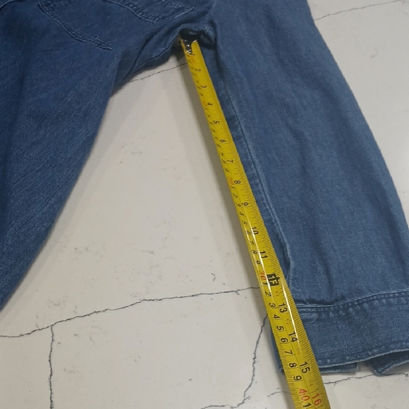 MADEWELL Denim Puff-Sleeve Shirtdress in Harris Wash sz M, gentle Used - Picture 12 of 13